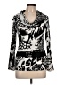 Frank Lyman Design Animal Print Silver Pullover Sweater Size 10 - photo 1