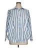 Talbots Stripes Blue Long Sleeve Button-Down Shirt Size 16 - photo 1