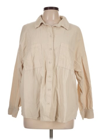 Divided by H&M 3/4 Sleeve Button-Down Shirt (view 1)