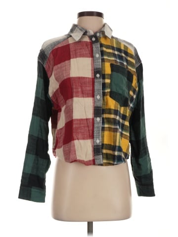 American Eagle Outfitters Long Sleeve Button-Down Shirt (view 1)