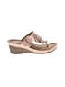 G.C. Shoes 100% Leather Tan Wedges Size 8 1/2 - photo 1