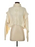 Bobbles & Lace Ivory Turtleneck Sweater Size S - photo 1