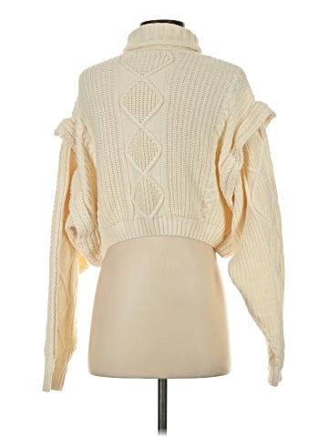 Bobbles & Lace Turtleneck Sweater (view 2)