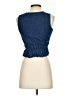Moon River 100% Cotton Blue Sleeveless Blouse Size XS - photo 2