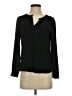 Ann Taylor LOFT 100% Polyester Black Long Sleeve Blouse Size S (petite) - photo 1