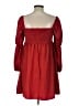 EXLURA Solid Red Casual Dress Size L - photo 2