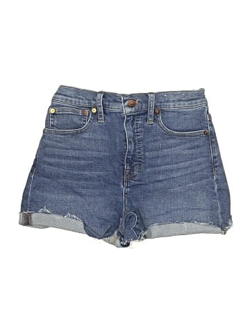 Madewell High-Rise Denim Shorts in Quintell Wash: TENCEL&trade; Lyocell Edition (view 1)