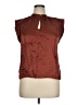 NATION LTD Solid Brown Sleeveless Blouse Size XL - photo 1