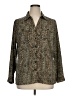 Notations Animal Print Brown Long Sleeve Blouse Size 1X - photo 1