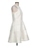 Ann Taylor 100% Polyester White Cocktail Dress Size 10 - photo 4