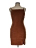 Almost Famous Solid Brown Casual Dress Size L - photo 1