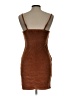 Almost Famous Solid Brown Casual Dress Size L - photo 2
