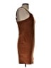 Almost Famous Solid Brown Casual Dress Size L - photo 4