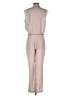 Topshop 100% Polyester Metallic Tan Jumpsuit Size 10 - photo 2
