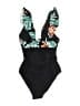 Cupshe Tropical Black One Piece Swimsuit Size S - photo 2