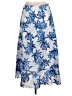Shein 100% Polyester Floral Blue Casual Skirt Size L - photo 2