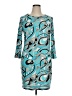 MICHAEL Michael Kors Graphic Teal Casual Dress Size 14 - photo 1