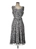 MSK 100% Polyester Paisley Gray Casual Dress Size 10 - photo 1