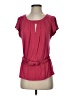 Ella Moss Pink Red Short Sleeve Blouse Size S - photo 1