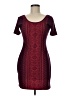 Mudd Graphic Burgundy Casual Dress Size M - photo 1