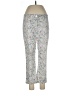 Worth New York Floral Silver Ivory Jeggings Size 8 - photo 1