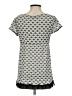 Tart Print White Gray Short Sleeve Blouse Size S - photo 2