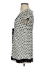 Tart Print White Gray Short Sleeve Blouse Size S - photo 5