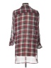 Bobeau 100% Polyurethane Plaid Burgundy 3/4 Sleeve Blouse Size L - photo 2