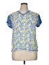 MULTIPLES Blue Short Sleeve Blouse Size XL - photo 1