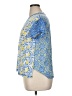 MULTIPLES Blue Short Sleeve Blouse Size XL - photo 5