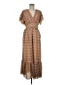 Max Studio 100% Polyester Paisley Brown Casual Dress Size M - photo 1
