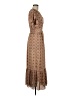 Max Studio 100% Polyester Paisley Brown Casual Dress Size M - photo 4