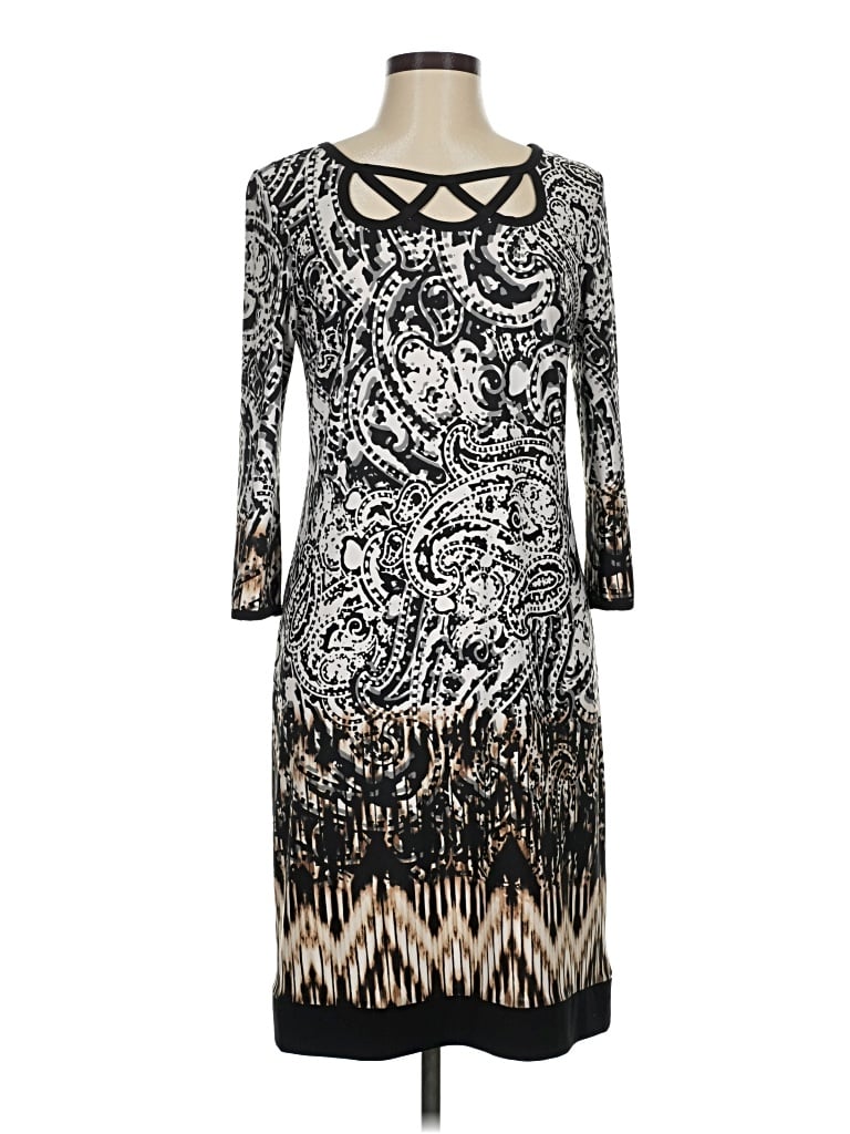 Pre-owned Sandra Darren Cocktail Dress In Silver