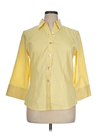 Foxcroft 3/4 Sleeve Button-Down Shirt (view 1)