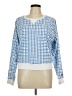Champion Checkered-gingham Blue Pullover Sweater Size L - photo 1