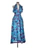 Caroline Constas Paisley Blue Cocktail Dress Size L - photo 1