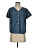 Grae Cove Blue Short Sleeve Blouse Size S - photo 1
