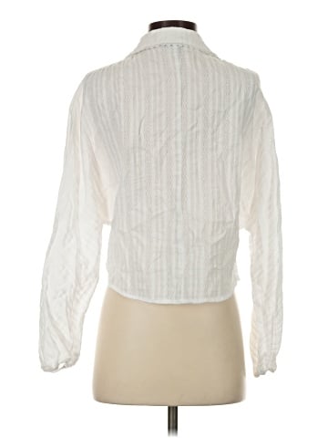 Aqua Long Sleeve Blouse (view 2)