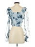 Princess Polly 100% Polyester Blue 3/4 Sleeve Blouse Size 2 - photo 2