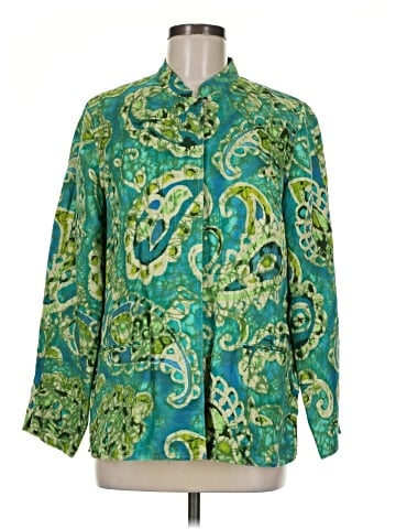 Laura Ashley Long Sleeve Silk Top (view 1)