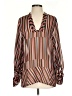CAbi 100% Polyester Stripes Brown Long Sleeve Blouse Size S - photo 1