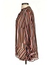 CAbi 100% Polyester Stripes Brown Long Sleeve Blouse Size S - photo 5