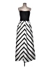 Alfred Sung 100% Polyester Chevron-herringbone Silver Cocktail Dress Size 12 - photo 1