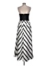 Alfred Sung 100% Polyester Chevron-herringbone Silver Cocktail Dress Size 12 - photo 2