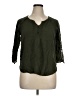 Intro 100% Rayon Green 3/4 Sleeve Blouse Size XL Petite - photo 1