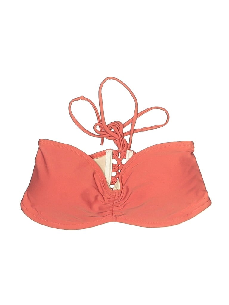 Pre-owned Rvca Swimsuit Top Orange Swimwear