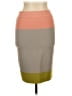 BCBGMAXAZRIA Color Block Tan Gray Casual Skirt Size L - photo 1
