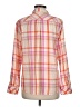Talbots Plaid Pink Long Sleeve Button-Down Shirt Size M - photo 2