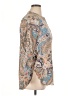 Lands' End Paisley Tan Long Sleeve Blouse Size 14 - photo 4