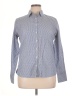 Lands' End 100% Baumwolle Polka Dots Gray Long Sleeve Button-Down Shirt Size 14 - photo 1